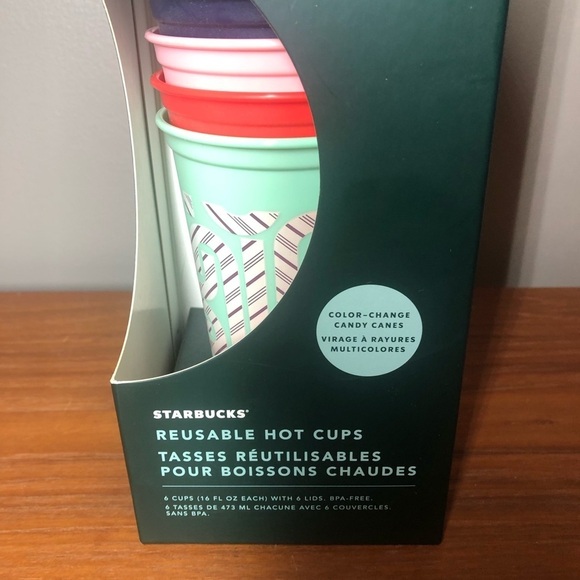 STARBUCKS Color Changing Candy Cane Reusable Hot Cups Holiday 2020 NEW - Picture 2 of 8